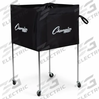 CHAMPION SPORTS Ball Cart: 29 in Overall Lg, 24 in Overall Wd, 40 in Overall Ht, Aluminum - Equipment Racks