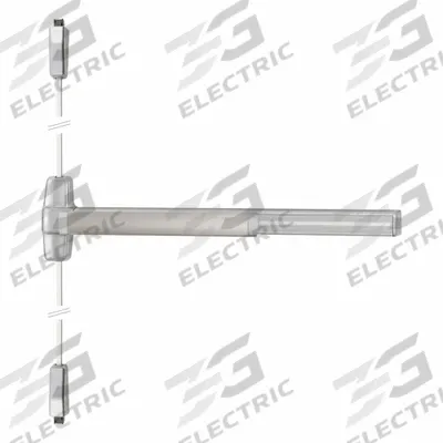 VON DUPRIN Exit Device: Chrome (MPN QEL9927TL-F 3 26D) - Surface Vertical Rod Push Bars