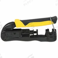 KLEIN TOOLS Dieless Crimper: For BNC/F Connectors/RCA, Mini-Coax/RG11/RG58/RG59/RG62/RG6/6Q/RG7 (MPN VDV211-063). Key specifications — attr470438: Compression Crimper; attr470441: RG59; attr470442: RCA; attr470440: Spring-Loaded; attr424247: KLEIN TOOLS.