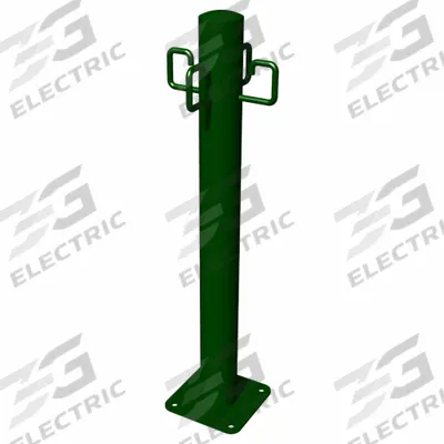 ULTRAPLAY Leash Post: Steel, Green - Dog Leash Posts