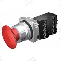 SIEMENS Mushroom Head Push Button: Non-Illuminated, Mushroom Head Profile, Non-Metallic, 30 mm, 2NC (MPN 52PR8W2G). Key specifications — Brand: SIEMENS; Action: Maintained; Series: Class 52; Terminal Connection: Pressure Plate; Push Button Material Type: Non-Metallic.