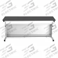 VERSADESK Standing Desk: Black, Wood, 72 in Overall Wd, 30 in Overall Dp, 36 in Max Desktop Ht (MPN CTL7230-WB). Key specifications — Frame Color: White; Frame Material: Steel; Brand: VERSADESK; Desktop Color: Black; Desktop Material: Wood.