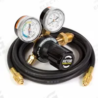 VICTOR Regulator: CGA 580 Inlet, 5/8"-18 F RH Outlet, 50 scfh (Argon) /38 scfh (Carbon Dioxide) (MPN 0781-9412). Key specifications — Compatible Gas Type: Carbon Dioxide; Manufacturer Part Number: 0781-9412; Brand: VICTOR; Inlet Connection: CGA 580; Outlet Connection: 5/8"-18 F RH.