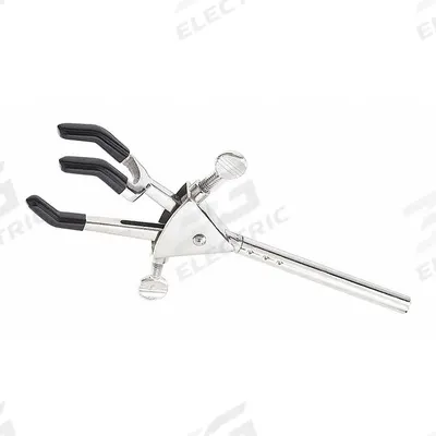 OHAUS Dual Clamp: Dual Adjust Clamp, Zinc, 10 3/4 in Overall Lg, 3 Prongs - Lab Clamps