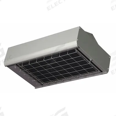 FOSTORIA Electric Infrared Heater: 4300W Watt Output, 480V AC, 1 or 3 Phase, Hardwired - Indoor/Outdoor Suspended Infrared Radiant Electric Ceiling Heaters