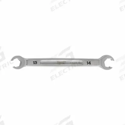 MILWAUKEE Flare Nut Wrench: Chrome Vanadium Steel, Chrome - Metric, Double End, Standard-Head, 6-Point, Flare Nut Wrenches