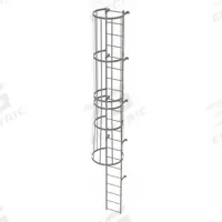 TRI-ARC Fixed Ladder with Safety Cage: 20 ft Overall Ht, 18 in Overall Wd, Steel, 21 Rungs (MPN WLFC1121). Key specifications — Brand: TRI-ARC; Assembly: Unassembled; Number of Sections: 2.