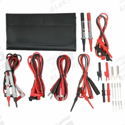 APPROVED VENDOR Test Lead Kit: CAT II 300V/CAT III 1000V, Alligator Clip/Std Probe - Test Lead Kits