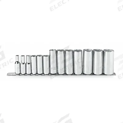 PROTO Socket Set: 3/8 in Drive, 13 Piece, 6-Point, SAE - SAE & Metric Socket Sets
