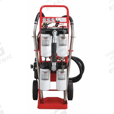 TRICO Hydraulic Oil Filter Cart: 3 gpm Max Flow Rate, 100 psi Max Pressure - Filtration Carts