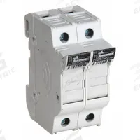 BUSSMANN Fuse Block: Finger-Safe, 2 Pole, 600 V AC, DIN Rail Mounting, Box Lug Termination (MPN CHCC2DU). Key specifications — Brand: BUSSMANN.