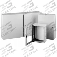 HOFFMAN Enclosure: Steel, 16 in x 16 in x 8 in, NEMA 12/13/4, Solid Cover, Hinged (MPN CSD16168LG). Key specifications — Closure Method: 1/4-Turn Latch; Brand: HOFFMAN; Knockouts: Not Included.