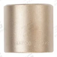 AMPCO Nonsparking Socket: SAE, 1 in Drive Size, 1 3/8 in Socket Size, 6-Point, Std, Unfinished (MPN SS-1D1-3/8). Key specifications — attr1204292: Not Tether Capable; attr1204298: Unfinished; attr1204311: AMPCO.