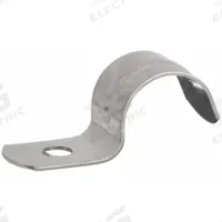 Conduit & Pipe Strap Clamp, One-Hole: 1/2 in Trade Size, 316 Stainless Steel, EMT (MPN S205001S00). Key specifications — Manufacturer Part Number: S205001S00; Compatible Conduit Trade Size: 1/2 in; Compatible Conduit Type: EMT; Compatible Nominal Conduit/Pipe Size: 1/2 in; Compatible Pipe Size: 1/2 in; Finish: Polished; Indoor/Outdoor Usage: Indoor/Outdoor; Material: 316 Stainless Steel.