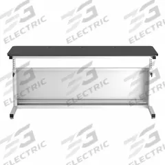 VERSADESK Standing Desk: Black, Wood, 72 in Overall Wd, 24 in Overall Dp, 36 in Max Desktop Ht (MPN CTL7224-WB). Key specifications — Frame Color: White; Frame Material: Laminate; Brand: VERSADESK; Desktop Color: Black; Desktop Material: Wood.