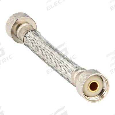 ACORN Braided Supply Hose: Air-Trol/Penal-Trol, Stainless Steel, 1/4 in Overall Wd - Hoses & Tubing for Institutional Toilets
