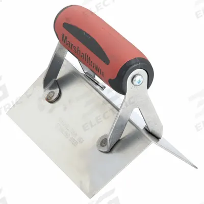 MARSHALLTOWN Corner Trowel: Stainless Steel, 6 in Blade Lg, 2 1/2 in Blade Wd - Step Tools