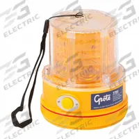 GROTE Flashing Beacon: Flashing Beacon, Amber, 4 11/16 in Overall Wd, 4 1/4 in Overall Ht, LED (MPN 77913-5). Key specifications — Mount Type: Magnetic; Brand: GROTE; Shape: Round.