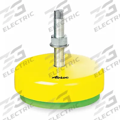AIRLOC Male-End Leveling Mount: Fixed Stud, M24x2 Thread Size, 205 mm - Vibration-Damping Male Leveling Mounts