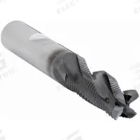 CLEVELAND Roughing End Mill: Carbide, TiAlN Coated, 4 Flute, Fine Pitch, 3/8" Mill Dia, 7/8" LOC (MPN C80151)