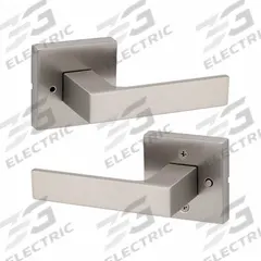 KWIKSET Door Lever Lockset: Privacy Lever Locksets, Nickel, ADA Compliant (MPN 730SAL-SQT-15-6AL-RCS). Key specifications — Ligature Resistance: Not Ligature-Resistant; Brand: KWIKSET; Lockset Function ANSI Code: F76; Visual Indicator Message: No Message; Lockset Style: Rose; ADA Compliant: Yes; Finish: Satin Nickel-Plated : Zinc.