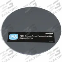 PIG Drain Cover: 12 in diameter, 6 in dia Max Drain Size, Gray, 3/8 in Thick, Circle (MPN PLR912). Key specifications — Material: Polyurethane; Brand: PIG.