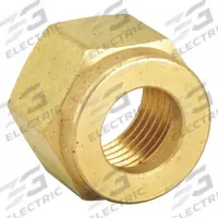 PARKER Compression Fitting Nut: 1/2 in OD Size, Compression, Brass, 3/4" Thread Size (MPN 8NU8-B). Key specifications — Compatible Fitting Brands: Swagelok; Brand: PARKER; Series: A-Lok(R).
