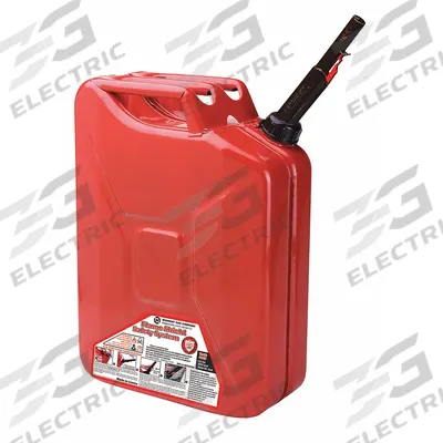 FLAME SHIELD Gas Can: 5 gal Capacity, Gasoline, Metal - Metal Fuel & Gas Cans