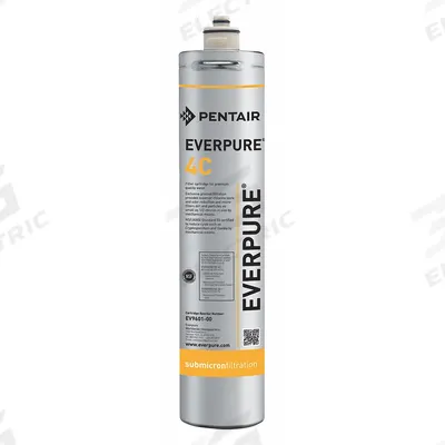 PENTAIR/EVERPURE Quick-Connect Water Filter: 0.5 micron, 0.5 gpm, 3,000 gal - Quick-Connect Drinking Fountain & Beverage Machine Water Filters