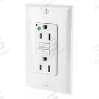 LEVITON GFI Receptacle: Hospital Grade Fed. Spec., Decorator Duplex, 5-15R, White, GFCI, 125V AC (MPN GFNT1-HGW)