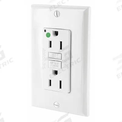 LEVITON GFI Receptacle: Hospital Grade Fed. Spec., Decorator Duplex, 5-15R, White, GFCI - General Purpose Receptacles