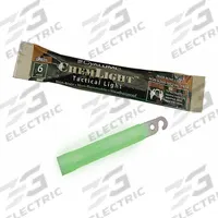 CHEMLIGHT BY CYALUME TECHNOLOGIES Lightstick: Green, 6 hr Light Duration, 4 in Overall Lg, 100 PK (MPN 9-74780). Key specifications — Color: Green; Brand: CHEMLIGHT BY CYALUME TECHNOLOGIES; Includes: NSN 6260-01-106-7478 NSN 6260-01-247-0363 (Hook and Gate End).