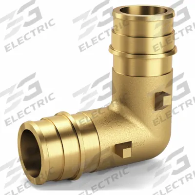 ZURN Barbed Fitting Elbow: 61/64 in ID x 1 23/64 in ID x 1 1/4 in Pipe Size, Barbed - Expansion Brass Barbed Tube Fittings