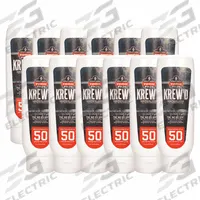 KREWD BY ERGODYNE Sunscreen: 50 SPF, Lotion, 8 oz, 12 PK (MPN 6351-12PK). Key specifications — Unitized: Bulk; Manufacturer Part Number: 6351-12PK; Format: Lotion; Purpose: Sunscreen; Brand: KREWD BY ERGODYNE; Formula Features: Hypoallergenic; Unit Package Type: Bottle.