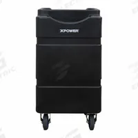 XPOWER Reservoir Tank: Polyethylene, 23.7 gal Tank Capacity, 16 7/8 in x 16 7/8 in x 31 11/16 in (MPN WT-90). Key specifications — Includes: Wheel; For Use with: 857AF4; Material: Polyethylene; Manufacturer Part Number: WT-90; Brand: XPOWER; Color: Black.