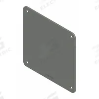 Wireway Closure Plate: 4 in Wd, 4 in Ht, 5 3/8 in Lg, Steel (MPN F44WP). Key specifications — Brand: HOFFMAN; With Knockouts: No.