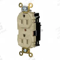 HUBBELL Receptacle: Duplex, 5-15, Ivory, 125V AC, 15 A, 2 Pole / 3 Wire (MPN HBL5262STI)