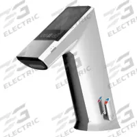 SLOAN Bathroom Sensor Faucet: BASYS, Cast Zinc, Chrome Finish, Single-Post, Solar, 1.5 gpm Flow Rate (MPN EFX277.502.0000). Key specifications — Brand: SLOAN; Includes: LCD Display; Series: BASYS.