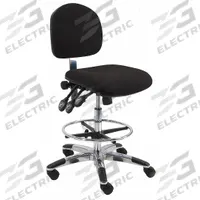 BENCHPRO Drafting Chair: Lincoln, Black, Fabric Material, Armless Arm, 19 in Seat Wd, 17 in Seat Dp (MPN LAT-FB-TLC-WW-BLACK). Key specifications — Brand: BENCHPRO; Tilting Back: Yes; Frame Material: Aluminum; Frame Color: Chrome; Series: Lincoln.