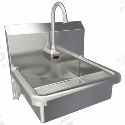 SANI-LAV Hands-Free Sink: 1 Stations, 6 in Bowl Dp, 16 in Bowl Lg, 12 1/2 in Bowl Wd - One-Station Wall-Mounted Hand Sinks with Faucets