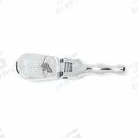 GEARWRENCH Hand Ratchet: Pear, Reversible, 5 in Overall Lg, Full Polish Chrome, 4° Min Arc Swing (MPN 81212T). Key specifications — attr1205598: Reversible; attr1205605: Quick-Release Not Included; attr1205626: Full Polish Chrome; attr1228094: Stubby Length; attr1205607: Pear; attr1205624: GEARWRENCH.