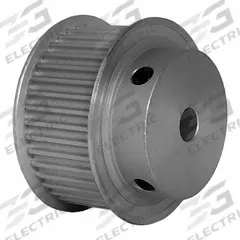 DAYTON Timing Pulley: Modified Curvilinear, Fixed, For GT Timing Belt Section, For 15 mm Belt Wd (MPN 40-3P15-6FA3). Key specifications — Brand: DAYTON; Finish: Clear Anodized; For Belt Series: Powerhouse®.