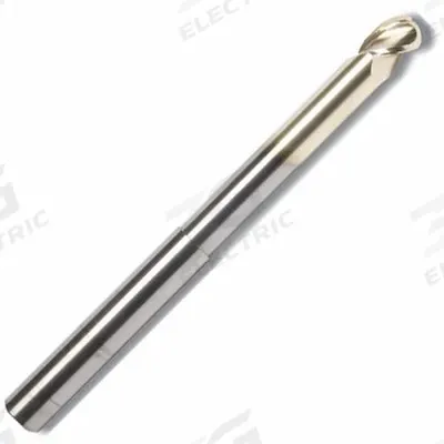 APPROVED VENDOR Ball End Mill: Carbide, ZrN Coated, 2 Flute, 3/8" Mill Dia, 1/2" LOC, 4" OAL (MPN 314280) - Reduced-Neck Carbide Ball End Mills for Aluminum