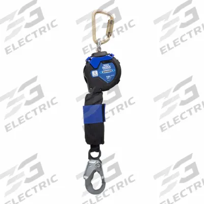 WERNER Self-Retracting Lifeline: Steel Snap Hook Anchor, Harness Steel Carabiner - Mounted SRLs