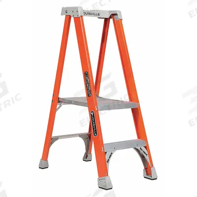 LOUISVILLE LADDER Platform Stepladder: 4 ft Ladder Size, Fiberglass, 300 lb Load Capacity - General Purpose Podium Stepladders