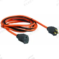 APPROVED VENDOR Extension Cord: Outdoor Use, 10 ft Lg, Outlet, 5-15P, 14/3, SJTW, Black/Orange (MPN 52NY13). Key specifications — Brand: APPROVED VENDOR; Temperature Rating: -40° to 167°F; NEMA Plug Configuration: 5-15P.