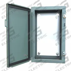 HAMMOND Electrical Enclosure: Steel, 20 in x 12 in x 6 in, NEMA 12/13, w/Panel, Solid Cover, Hinged (MPN 1418CA6). Key specifications — Brand: HAMMOND; Closure Method: Clamps; Knockouts: Not Included.