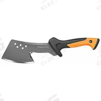 FISKARS Hatchet: 18 in Overall Lg, 9 in Cutting Edge Lg, 1.1 lb Head Wt, Steel, Plastic, Hatchets (MPN 385081-1008). Key specifications — Handle Material: Plastic; Blade Material: Steel; Brand: FISKARS.