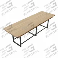 MIRELLA Conference Table: Rectangle, Fiberboard, Sand Dune, 47 1/4 in Overall Lg, 144 in Overall Wd (MPN MRH12SDD). Key specifications — attr987891: Traditional Leg; attr987894: Fiberboard; attr987867: Steel; attr987857: MIRELLA; attr987872: Steel.