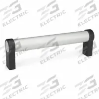 JW WINCO Pull Handle: Threaded Holes, Rear-Mount, 19.69 in Mounting Hole Center to Center, Silver (MPN 333.1-28-500-A-EL). Key specifications — Screw Size: M8; Brand: JW WINCO; Color: Silver; _Leg Style: Black Powder-Coated Zinc.